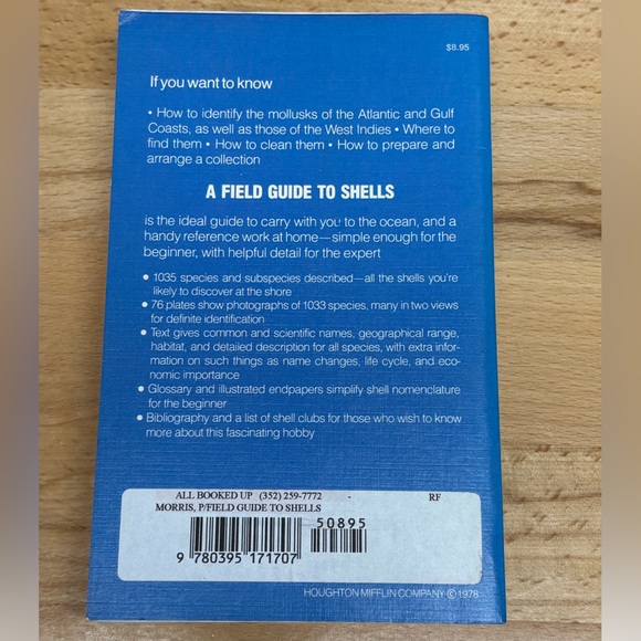 A Field Guide to Shells by Percy A. Morris. Trade Paperback Peterson Field Guide - Picture 2 of 2